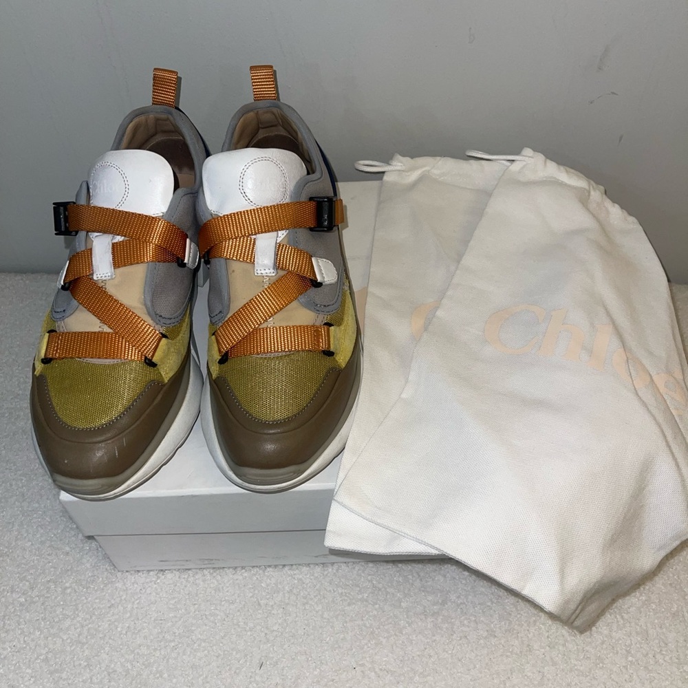 Chloé Sonnie Suede & Mesh Low-Top Sneaker